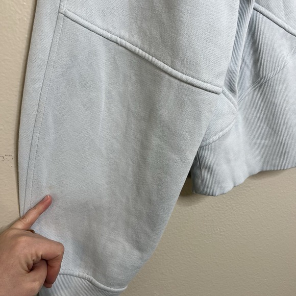 lululemon scuba hoodie Oversized Relaxed Fit Full Zip Crop Mirror Blue Powder XL - Picture 9 of 12